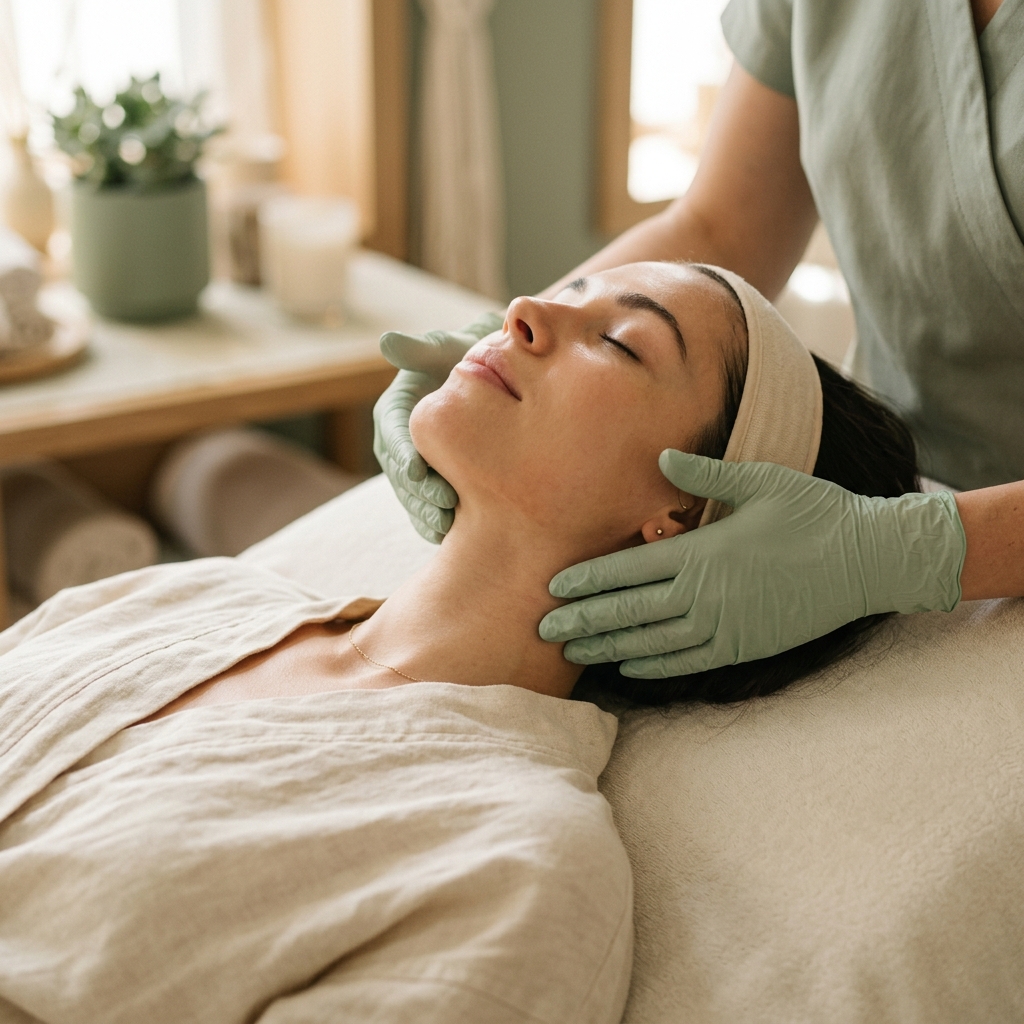 口腔機能コンディショニングの施術風景